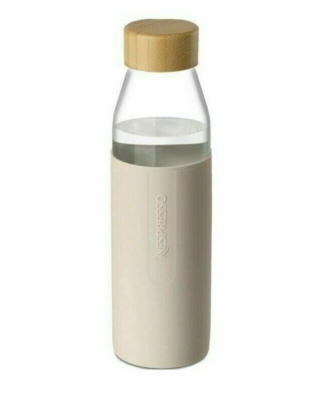 Nespresso Reusable Glass Water Bottle with Sleeve 500 ml