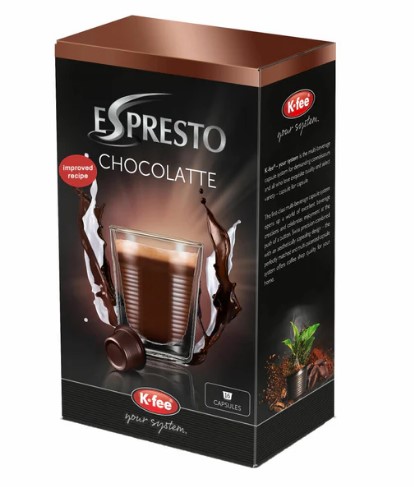 K-Fee Espresto Choco Latte, capsule drinking chocolate for K-Fee system, cocoa, 16 capsules