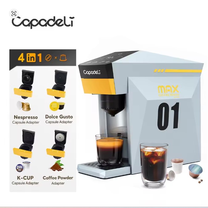 Max Capsule Coffee Maker Automatic Espresso Maker 4in1