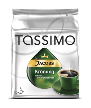 TASSIMO coffee Capsules Jacobs Coffee Kronung - 16 Capsules