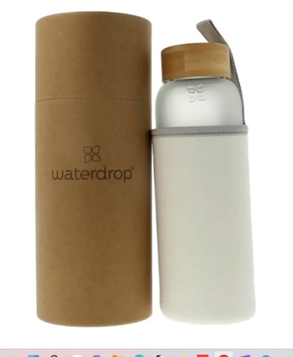 Waterdrop Glass drinking bottle edition frosted 400ml 1 piece