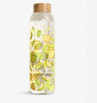 Edition Glow graphic-print glass bottle 600ml