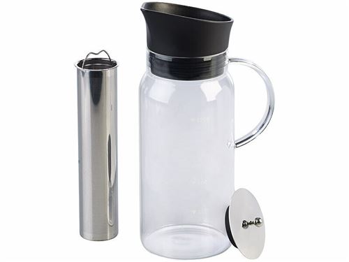 Rosenstein & Söhne: 1.2 L Glass Coffee Maker for Cold Brew with Stainless Steel Filter