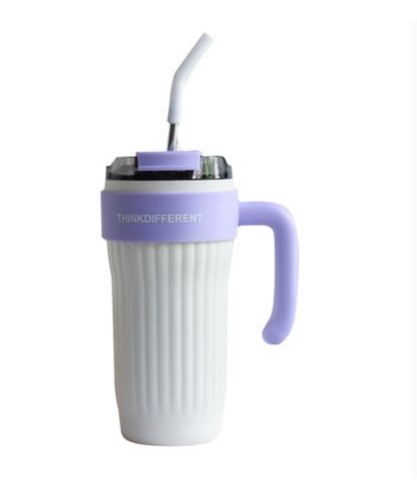 TALI Stainless Steel Tumbler with Lids and Straws Travel Mug Cups 860ML - White